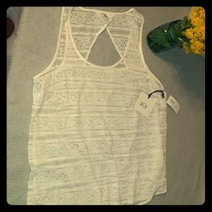 Sheer white JACK tank